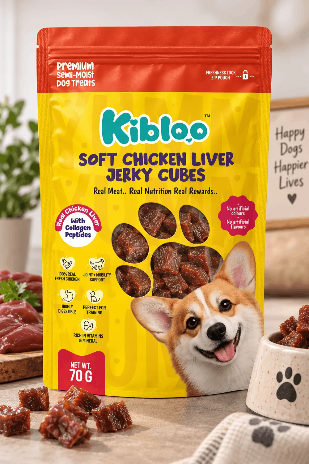 Soft Chicken Liver Jerky Cubes